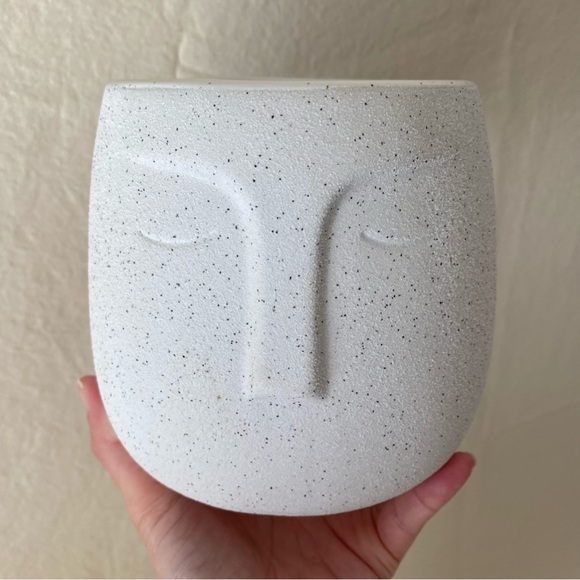 Ceramic Face Vase - Planter - Textured Ceramic Vase - Picture 9 of 11